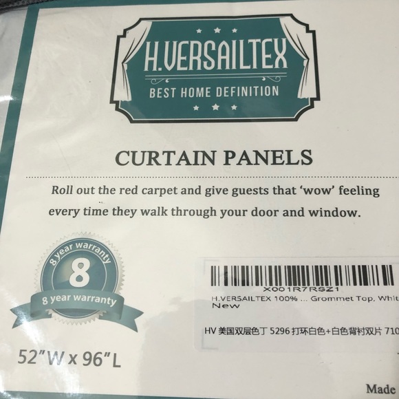 H. Versailtex 52”x96” Window Curtains - Picture 2 of 4